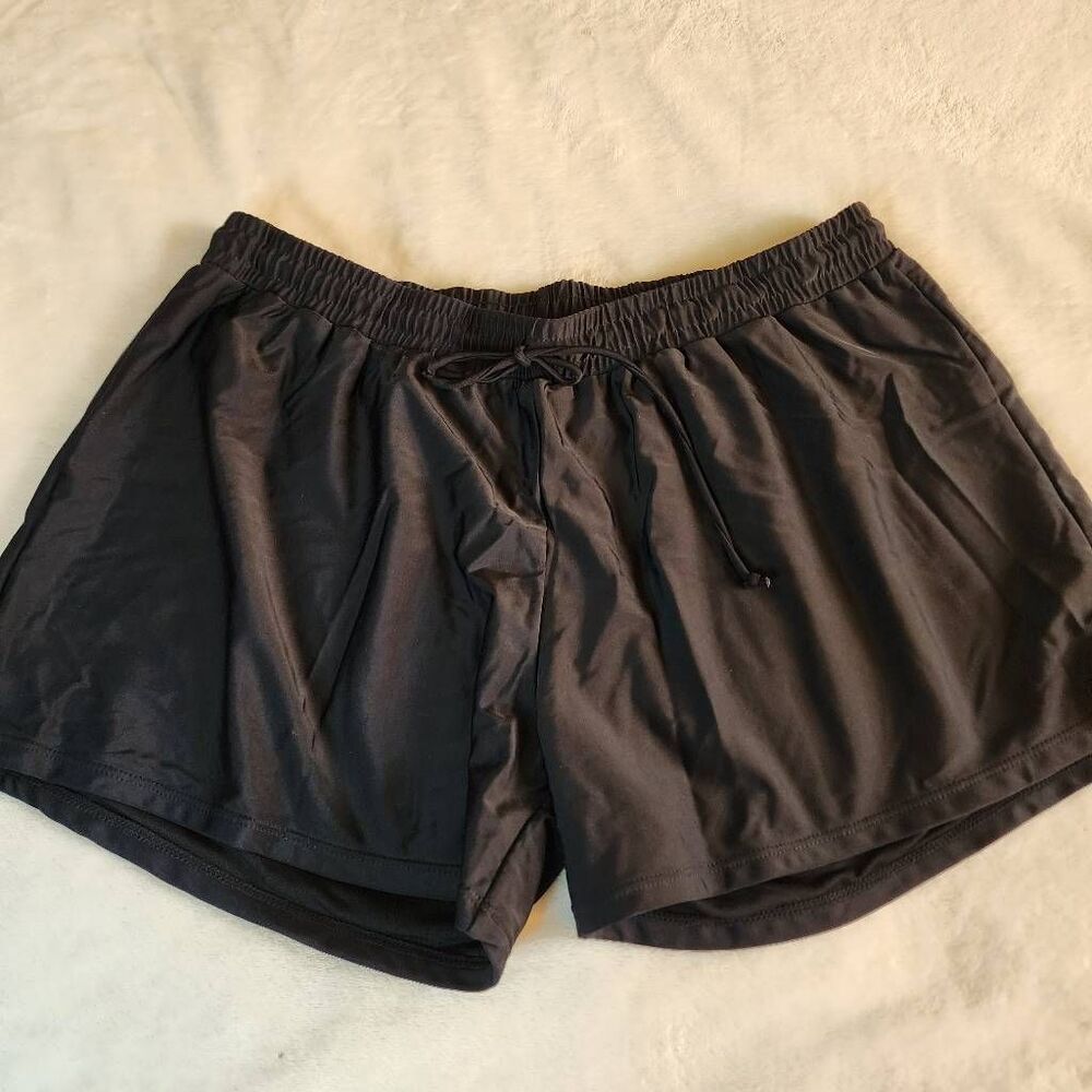 Unbranded Black Womens Swim Shorts Athletic Style Size XL
